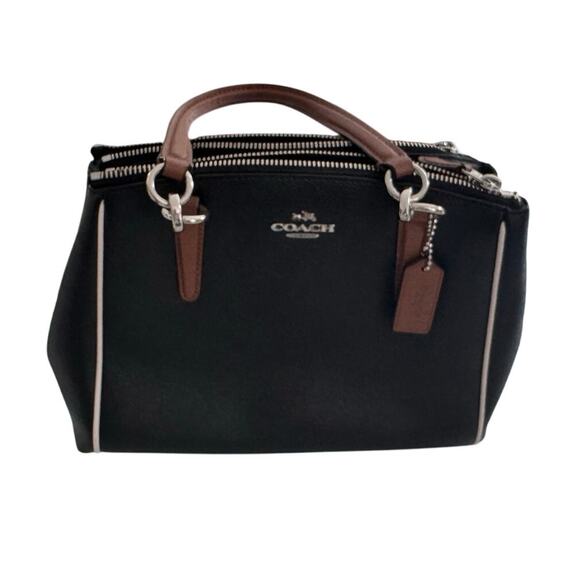 Coach Black Leather Mini Christie Carryall Crossbody Bag - Picture 1 of 11